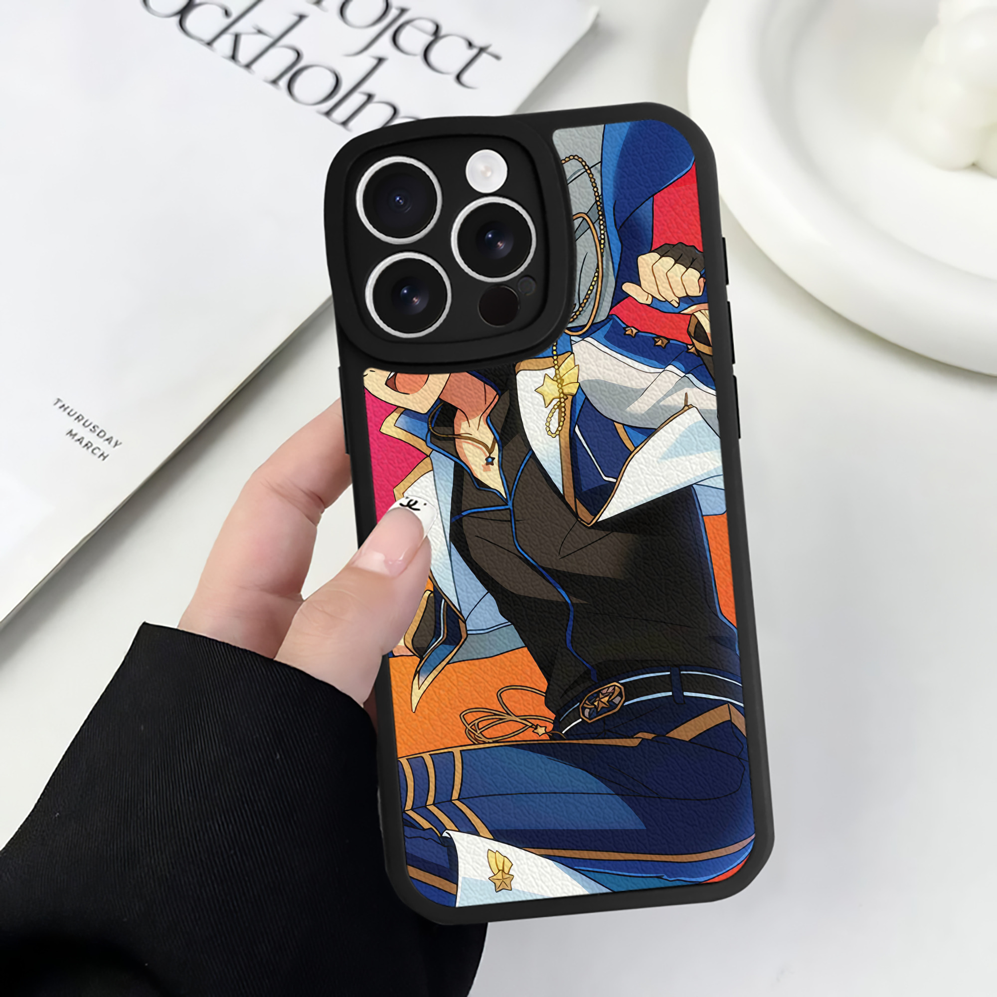 （画像用） あんさんぶるスターズ! Ensemble Stars 【iPhone 16シリーズ対応】シリコンスマホケース（レザー調） 材質：シリコン
